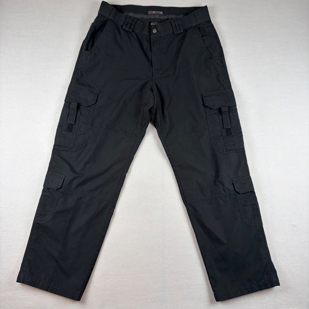 5.11 Tactical EMS Pants Mens 36x32 Black Ripstop Cargo Work Trousers 74363-019